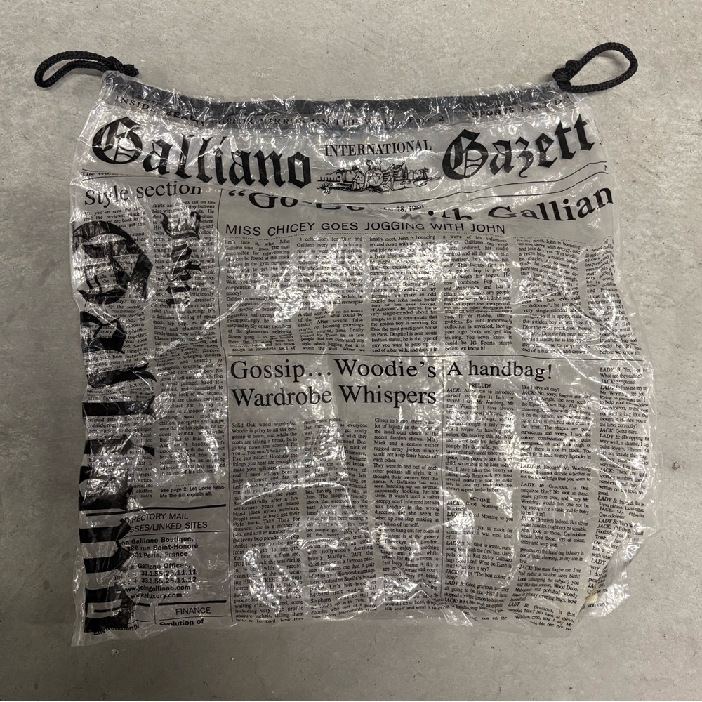 Galliano newspaper bag
